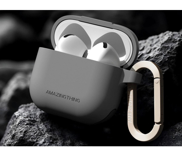 AmazingThing Omni Case AirPods 4 szare - 1483773 - zdjęcie 4